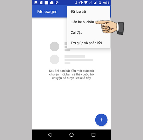 Chọn liên hệ bị chặn